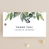 "Euca On A Whim" - Wedding Favor Tags in Navy by Palm Bridal - Front