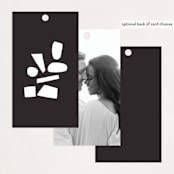 "Epithet" - Wedding Favor Tags in Charcoal by Nazia Hyder - Back of Card Options