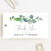"Soft Eucalyptus" - Wedding Favor Tags in Garden by Yao Cheng Design - Front