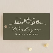 "into the mountains" - Wedding Favor Tags in Olive by Helen Halik - Front