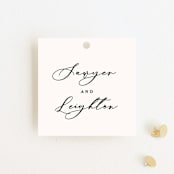 "Eternal" - Wedding Favor Tags in Ecru by Carly Reed Walker - Front