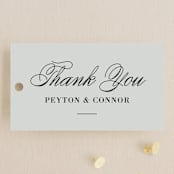 "Elegant Initials" - Wedding Favor Tags in Smoke by Sandra Picco Design - Front