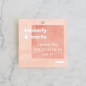 "Contemporary" - Wedding Favor Tags in Peony by Liz Conley - Front