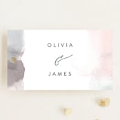 "Sea Froth" - Wedding Favor Tags in Blush by Creo Study - Front
