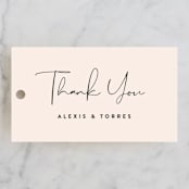"Just the Two of Us" - Wedding Favor Tags in Blush by Jennifer Wick - Front