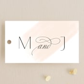 "Lithe" - Wedding Favor Tags in Blush by Kristie Kern - Front