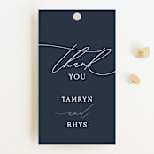 "Waltz" - Wedding Favor Tags in Nightfall by Jula Paper Co. - Front
