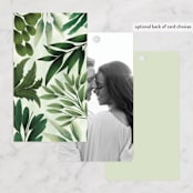 "Fresh Greens" - Wedding Favor Tags in Emerald by Susan Moyal - Back of Card Options