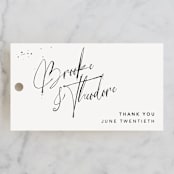 "Signature Style" - Wedding Favor Tags in Ink by Design Lotus - Front