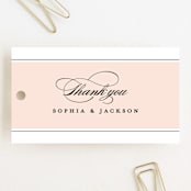 "Classical" - Wedding Favor Tags in Blush by Michelle Taylor - Front