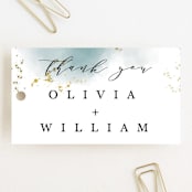"Ethereal Dust" - Wedding Favor Tags in Topaz by Hannah Williams - Front