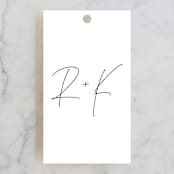 "printed" - Wedding Favor Tags in Onyx by JoAnn Jinks - Front