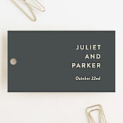 "Collage" - Wedding Favor Tags in Golden Rod by Ann Gardner - Front