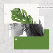 "Tropical Vows" - Wedding Favor Tags in Jade by Chris Griffith - Back of Card Options