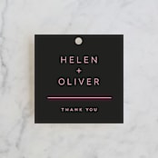 "Crazy in Love" - Wedding Favor Tags in Hot Pink by Design Lotus - Front