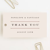 "Art Deco Border" - Wedding Favor Tags in Blush by Hooray Creative - Front