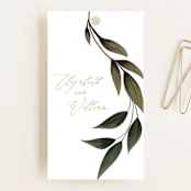 "Cascading Vine" - Wedding Favor Tags in Ivory by Susan Moyal - Front