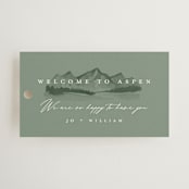 "Mountain Ridge" - Wedding Favor Tags in Pine by Amy Kross - Front