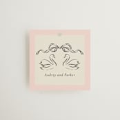 "Hand Illustrated Crest" - Wedding Favor Tags in Peony by Jackie Crawford - Front