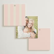 "Hand Illustrated Crest" - Wedding Favor Tags in Peony by Jackie Crawford - Back of Card Options
