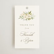 "Avalon" - Wedding Favor Tags in Chiffon by Everett Paper Goods - Front