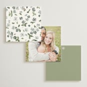 "Wistful" - Wedding Favor Tags in Mist by Everett Paper Goods - Back of Card Options