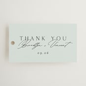"Merryvale" - Wedding Favor Tags in Sky by Kelly Schmidt - Front