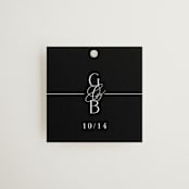 "Grand Scale" - Wedding Favor Tags in Caviar by Olivia Raufman - Front