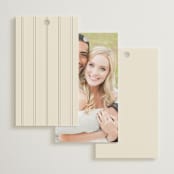 "Floral Stamp" - Wedding Favor Tags in Ivory by Baumbirdy - Back of Card Options