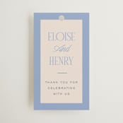"Threaded" - Wedding Favor Tags in Canopy by Pixel and Hank - Front