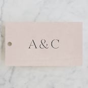 "Chalk Floral" - Wedding Favor Tags in Dove by Olivia Kanaley Inman - Front