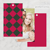 "Rose Garden" - Wedding Favor Tags in Magenta by Leah Bisch - Back of Card Options