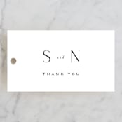"More Than Words" - Wedding Favor Tags in Bridal White by Design Lotus - Front
