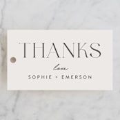 "classic names" - Wedding Favor Tags in Ivory by Susan Asbill - Front