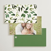 "Greenery" - Wedding Favor Tags in Fern by Susan Moyal - Back of Card Options