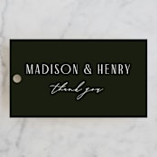 "Verdant" - Wedding Favor Tags in Moss by Nicoletta Savod - Front