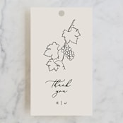 "Wine Label" - Wedding Favor Tags in Stone by Owl and Toad - Front