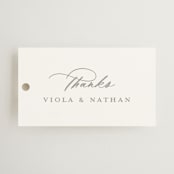 "Overlay" - Wedding Favor Tags in Dove by Meggy Masters - Front