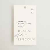 "Paire" - Wedding Favor Tags in Tuxedo by Kate Ahn - Front