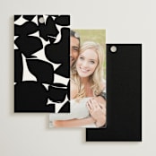 "Paire" - Wedding Favor Tags in Tuxedo by Kate Ahn - Back of Card Options