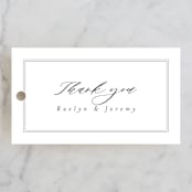 "Minimalist Photo" - Wedding Favor Tags in Ivory by Nicole Walsh - Front
