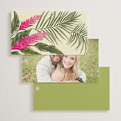 "Tropical garden" - Wedding Favor Tags in Lime by Elly - Back of Card Options