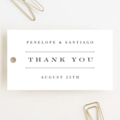 "Art Deco Border" - Wedding Favor Tags in Crystal by Hooray Creative - Front