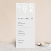 "Beloved" - Gloss-Press® Wedding Programs in Graphite by Design Lotus - Front