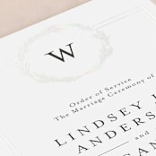 "Little Wreath" - Gloss-Press® Wedding Programs in Pearl by Phrosné Barwood - Detail