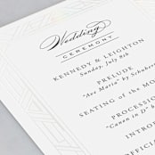 "Opulent Border" - Gloss-Press® Wedding Programs in Stone by Hooray Creative - Detail