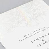 "Sketched Bouquet" - Gloss-Press® Wedding Programs in Ivory by Phrosné Barwood - Detail