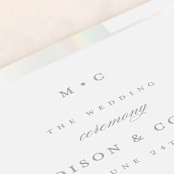 "Refined style" - Gloss-Press® Wedding Programs in Pearl by Stacey Meacham - Detail