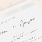 "Brushy frame" - Gloss-Press® Wedding Programs in Opal by Stacey Meacham - Detail