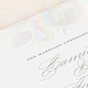 "Idyllic" - Gloss-Press® Wedding Programs in The Pearl by Design Lotus - Detail